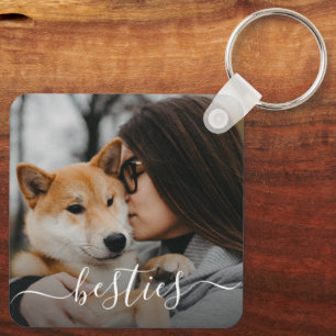 Chaveiro Foto da Mãe e do Cachorro Besties