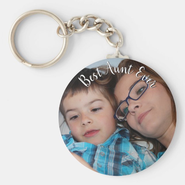 Chaveiro Foto da Melhor Tia do Mundo (Frente)