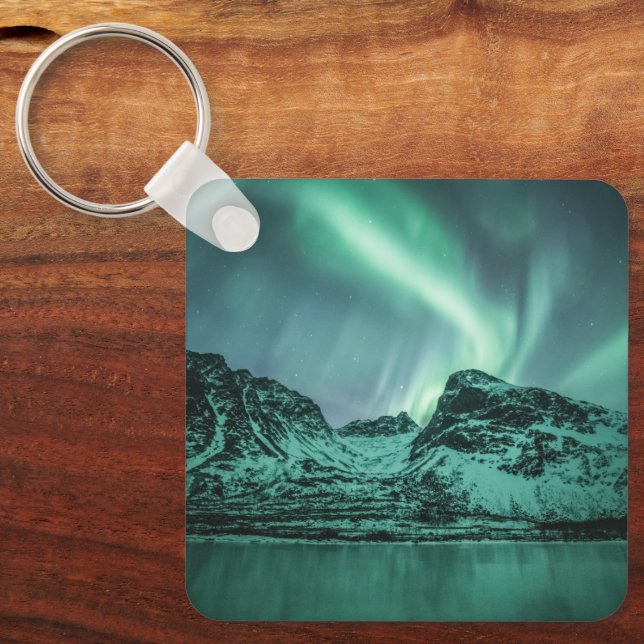 Chaveiro Foto da natureza da luz do norte (Frente)