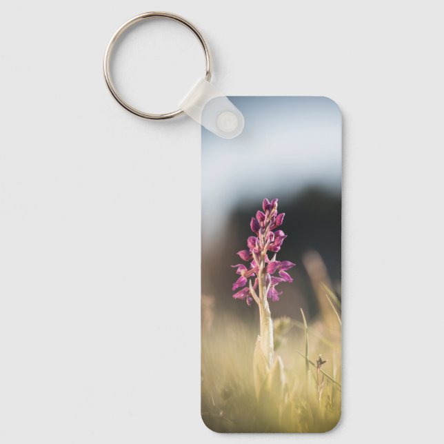 Chaveiro Foto da Natureza da Orquídea Selvagem (Frente)