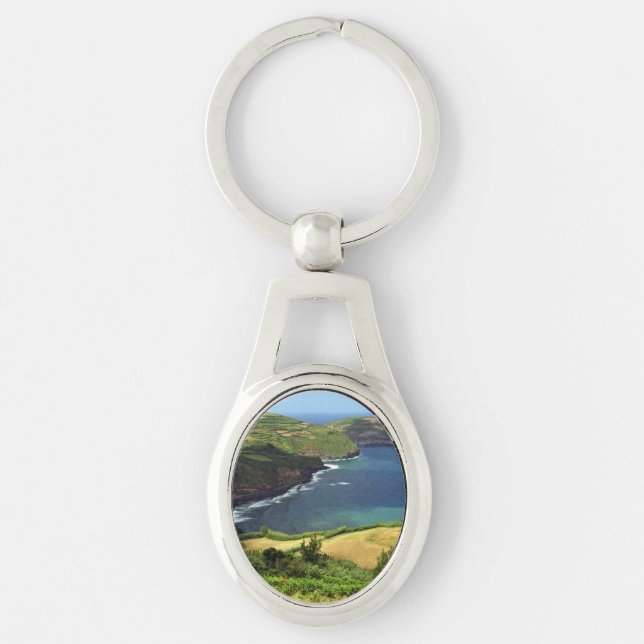 Chaveiro Foto das Ilhas Açores, Portugal (Frente)