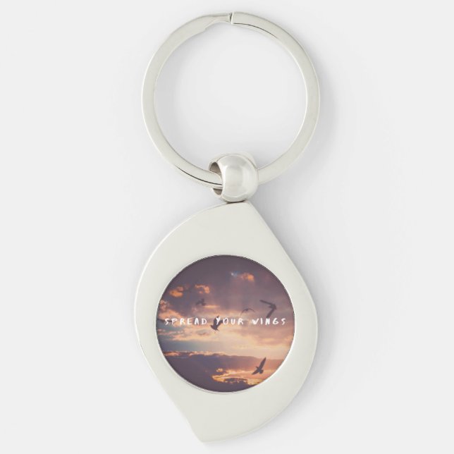 Chaveiro Foto de asas de propagação (Frente)