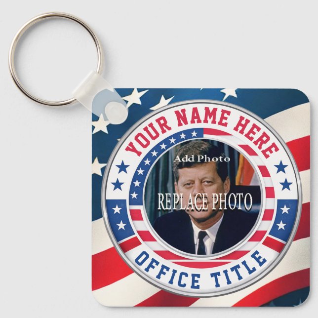 Chaveiro Foto de Campanha Personalizada (Frente)