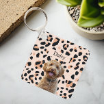 Chaveiro Foto de Cão de Impressão do Leopard Personalizado<br><div class="desc">Carregar um pedaço do seu querido animal de estimação com você aonde quer que você vá com nossa Foto Personalizada de Cão de Impressão Leopardo com Nome Chaveiro! Esta chaveiro de na moda apresenta um design de impressão-leopardo-chico, personalizado com uma fotografia do seu cão e do seu nome, fazer-o como...</div>