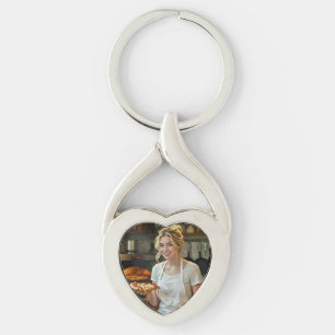 Chaveiro Foto de comer pizza personalizar