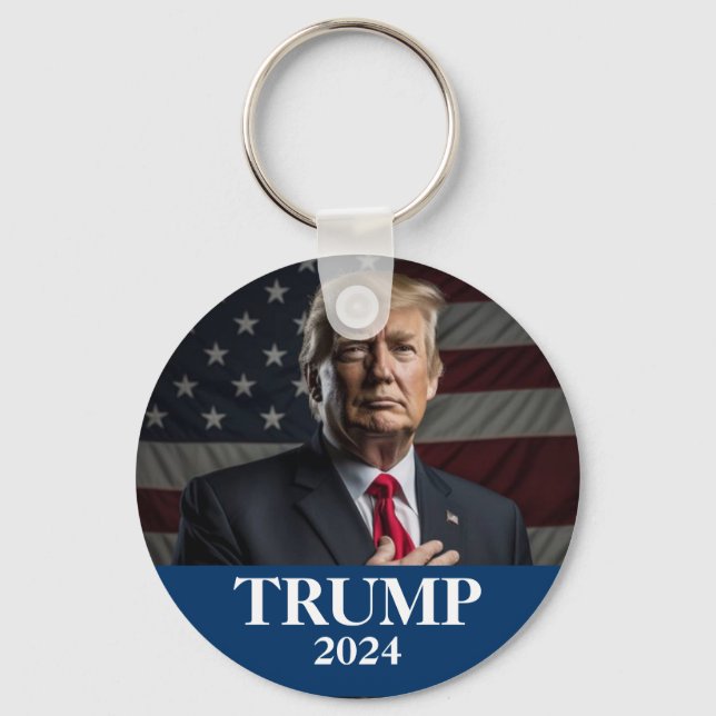 Chaveiro Foto de Donald Trump - Excelente Trump 2024 Keep A (Frente)