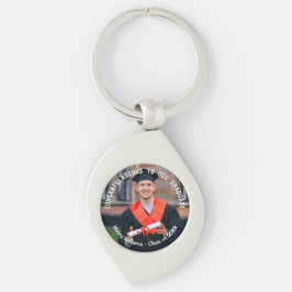 Chaveiro Foto de Formatura com Texto Personalizado Lembranç
