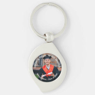 Chaveiro Foto de Formatura com Texto Personalizado Lembranç