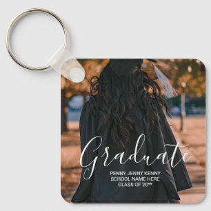 Chaveiro Foto de formatura personalizada com roteiro modern
