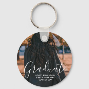 Chaveiro Foto de formatura personalizada moderna e elegante