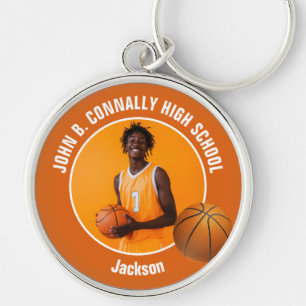 Chaveiro Foto de jogador de basquete laranja Espírito do en
