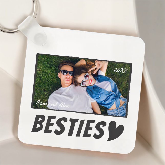 Chaveiro Foto de Melhor Amiga Moderninha e Simples BFF (Criador carregado)