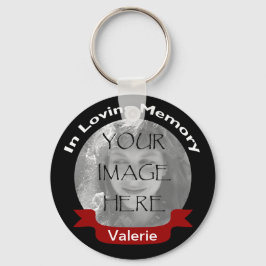 Chaveiro Foto de memória adorável Preta Personalizada