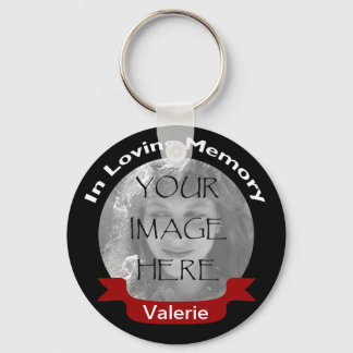 Chaveiro Foto de memória adorável Preta Personalizada
