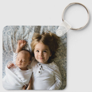 Chaveiro Foto de Monograma - Banhas Pretas e Brancas