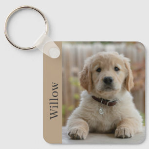 Chaveiro Foto de Nome de Pet Minimalista Cachorro Mais Fofo