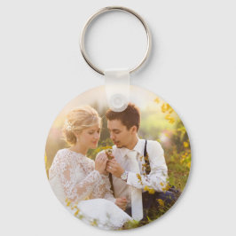 Chaveiro Foto de recordação de casal de casamento de aniver