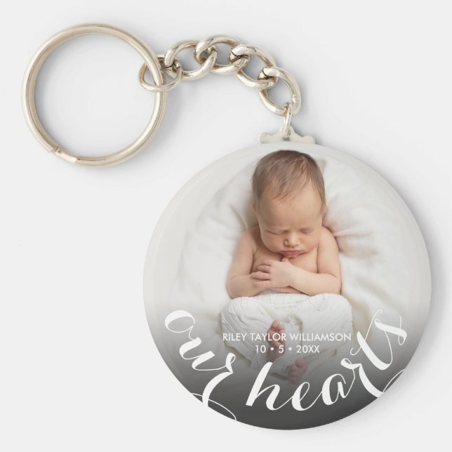 Chaveiro Foto do bebê personalizada (Frente)