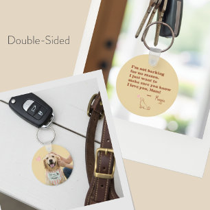 Chaveiro Foto do coração com mensagem personalizada da mamã