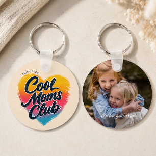 Chaveiro Foto do Coração do Clube das Mães Legais Personali