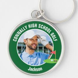 Chaveiro Foto do Golfer Verde Equipe de Golfe do Ensino Méd