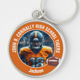 Chaveiro Foto do jogador de futebol do Segundo grau Laranja