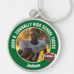Chaveiro Foto do jogador de futebol do Segundo grau Verde