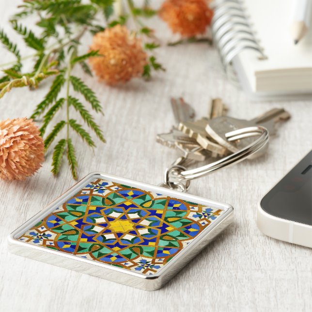 Chaveiro Foto do mosaico marroquino - (Lateral)