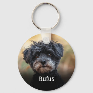 Chaveiro Foto do Nome do Animal Personalizado