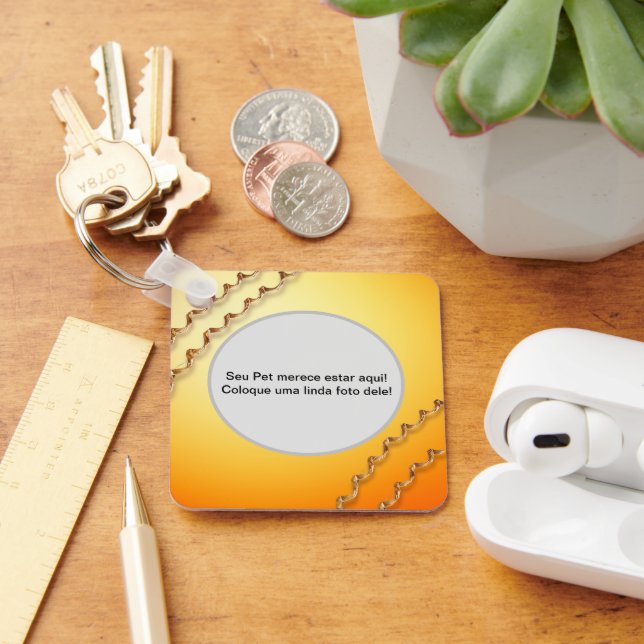 chaveiro  foto do pet gavinha laranja (Mesa)
