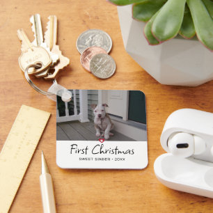 Chaveiro Foto do Primeiro Natal dos Cachorrinhos