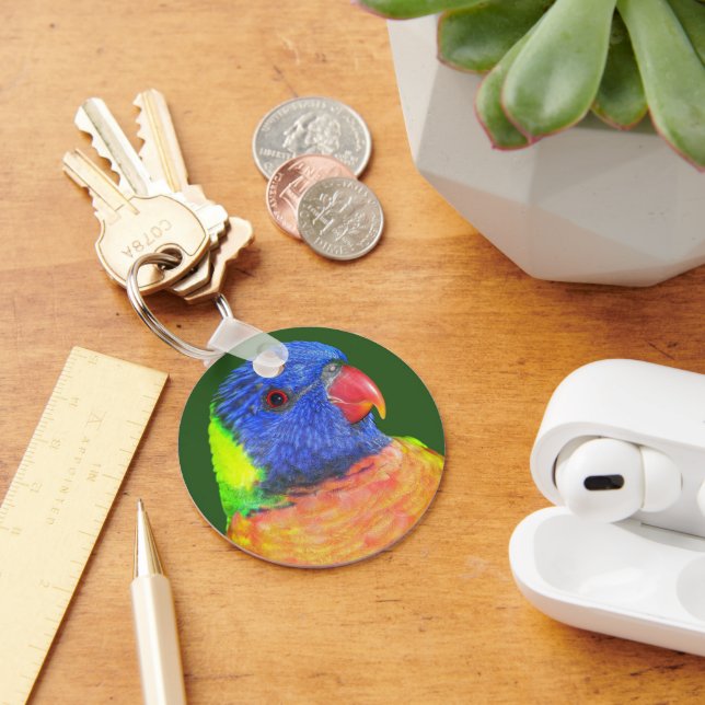 Chaveiro Foto do Rainbow Lorikeet Parrot (Mesa)