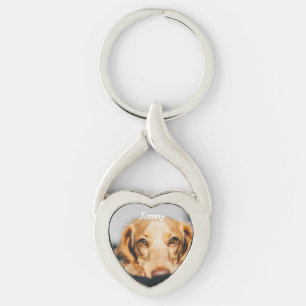 Chaveiro Foto e nome personalizados do animal de estimação