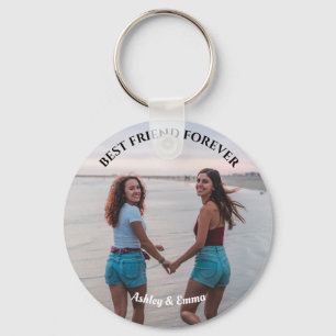 Chaveiro Foto e nome personalizados dos melhores amigos par