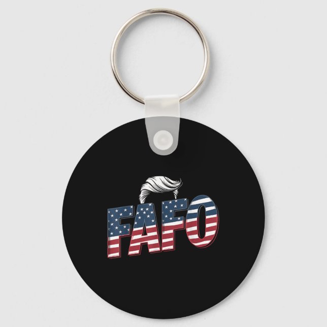 Chaveiro Foto Funny Fafo Trump _2 (Frente)