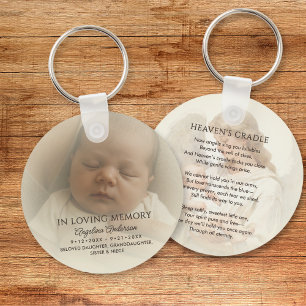 Chaveiro Foto Memorial Personalizada de Bebê & Texto Person