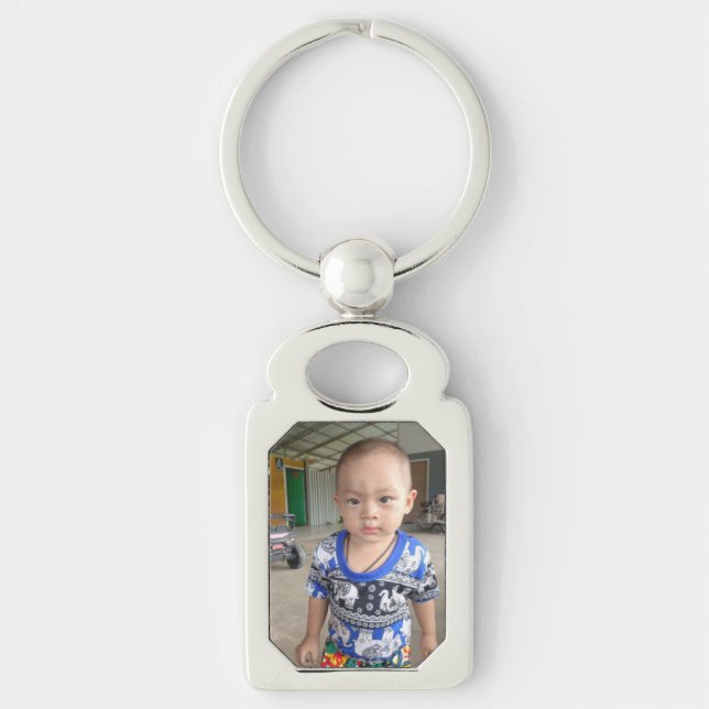 Chaveiro Foto moderna personalizada fofa para crianças (Frente)