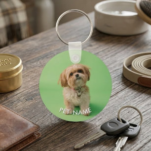 Chaveiro Foto personalizada 2Com seu cachorro 2 Nome na ima