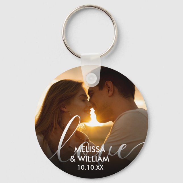 Chaveiro Foto Personalizada com Nome e Data (Frente)
