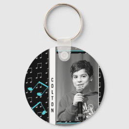Chaveiro Foto personalizada com o Design de gravação de mús