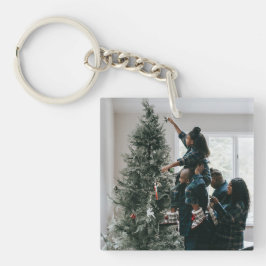 Chaveiro Foto personalizada da família de Natal personaliza