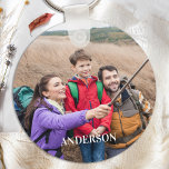 Chaveiro Foto Personalizada da Família Dupla Face Personali<br><div class="desc">Capture a essência de seus momentos familiares mais queridos com nosso Chaveiro de Foto Personalizado de Lado Duplo. Esta excelente manutenção permite-vos mostrar duas das vossas fotografias favoritas, fazer-a uma forma perfeita de carregar com os vossos entes queridos, onde quer que vão. Ideal para avós que adoram seus netos, pais...</div>