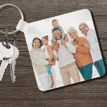 Chaveiro Foto Personalizada da Família Keepsasaes<br><div class="desc">Crie uma manutenção personalizada com este chaveiro de fotos de lado duplo personalizado, perfeito para mostrar memórias familiares extensas ou até mesmo uma reunião familiar! Com espaço para duas fotos, é uma forma excelente de mostrar seus momentos familiares favoritos. Quer esteja preparado para fotos familiares extensas ou para uma grande...</div>