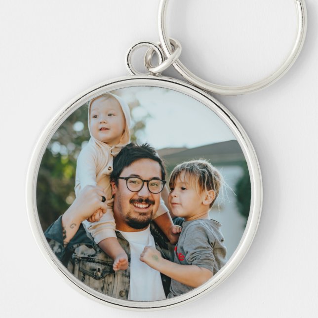 Chaveiro Foto Personalizada da Família Personalizada (Frente)
