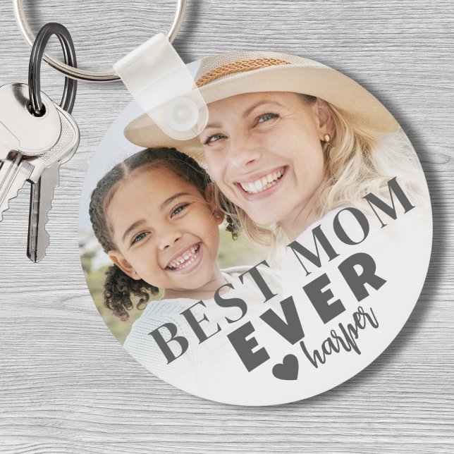 Chaveiro Foto personalizada da melhor mãe (Best Mom Ever Personalized Photo keychain)