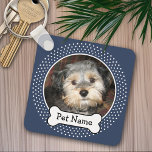 Chaveiro Foto personalizada de animais de estimação com oss<br><div class="desc">Adicione sua foto favorita!</div>