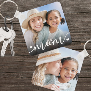 Chaveiro Foto Personalizada De Dois Lados Da Mãe