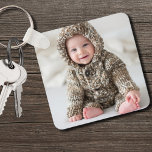 Chaveiro Foto personalizada de recém-nascidos<br><div class="desc">Crie a sua própria manutenção personalizada com este chaveiro de fotos personalizado, perfeito para celebrar qualquer momento ou memória especial. Seja uma nova foto de bebê, família, amigos, animais de estimação, ou uma ocasião memorável, você pode fazer isso sozinho adicionando suas fotos favoritas a um ou a ambos os lados....</div>