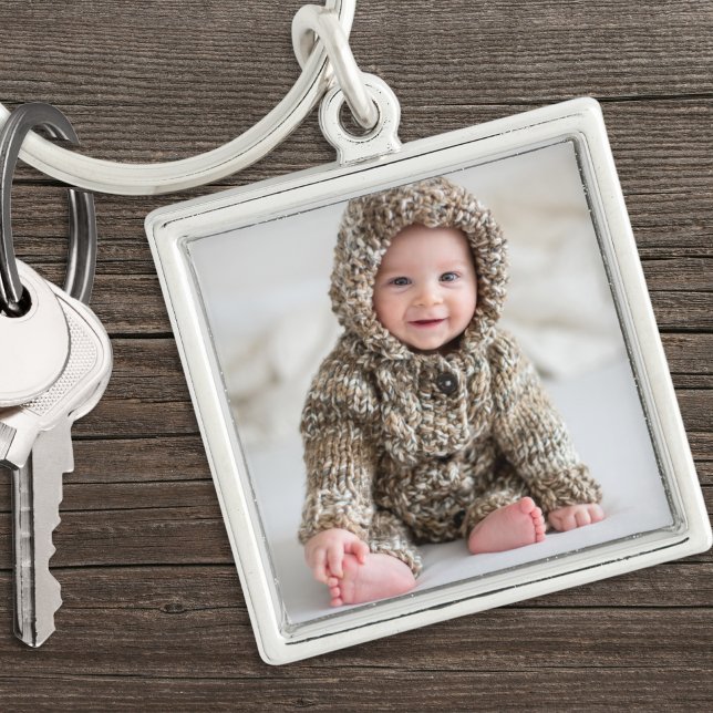 Chaveiro Foto personalizada de recém-nascidos (Personalized Newborn Baby Keepsake Photo keychain)
