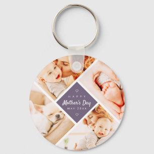 Chaveiro Foto personalizada do Dia de as mães simples e fe